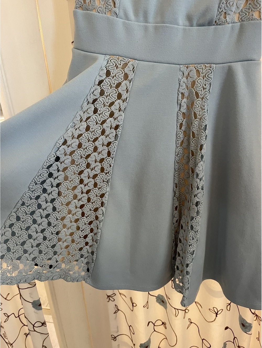 Altar'd State M Light Blue Lace Panel Dress - Picture 5 of 13